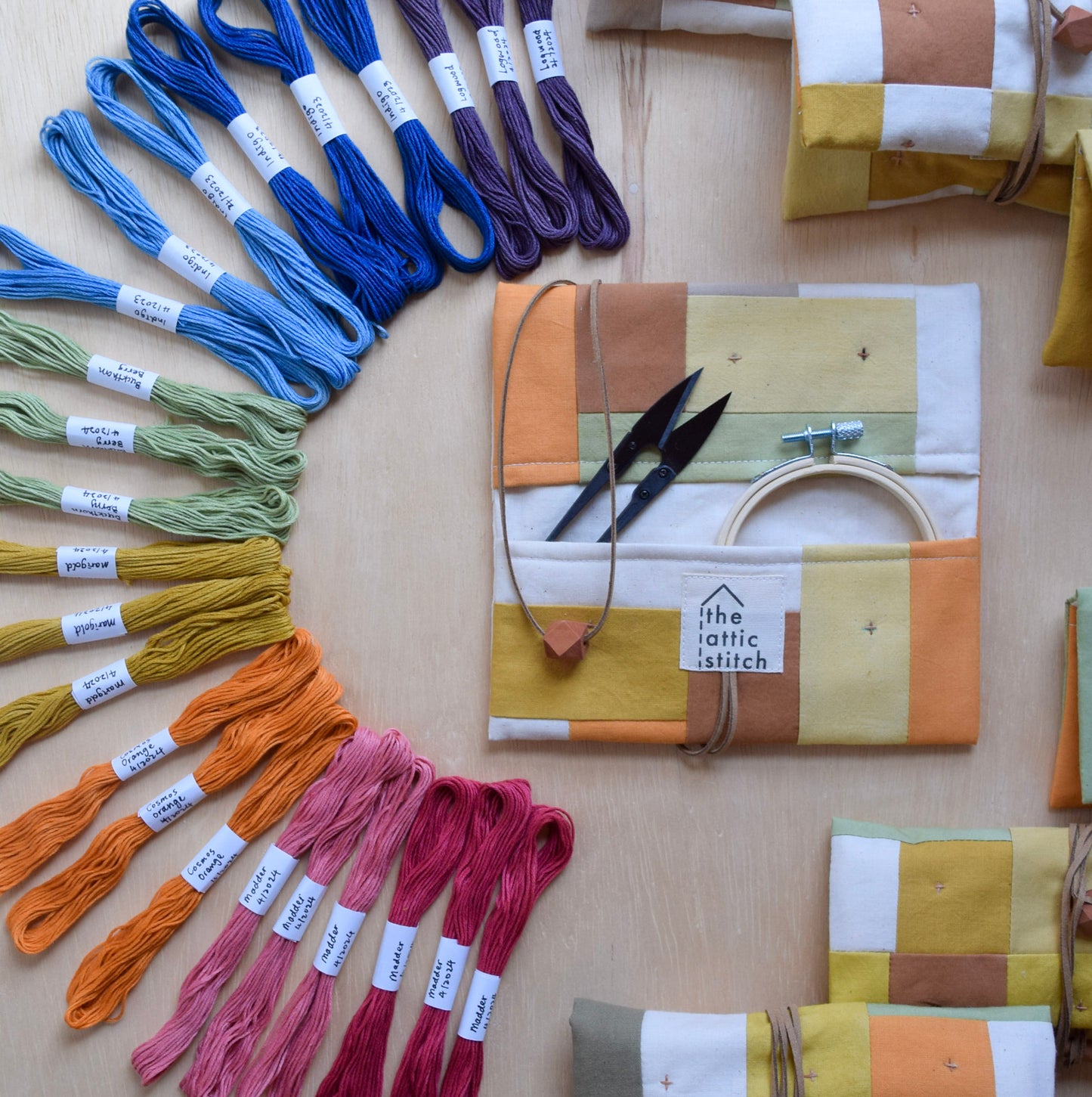 Natural dyed, Patchwork Sewing Kit | Fall Palette I