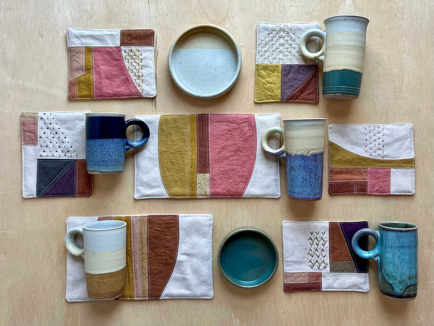 Ceramic Mug & Natural dyed Mat | Dawn III