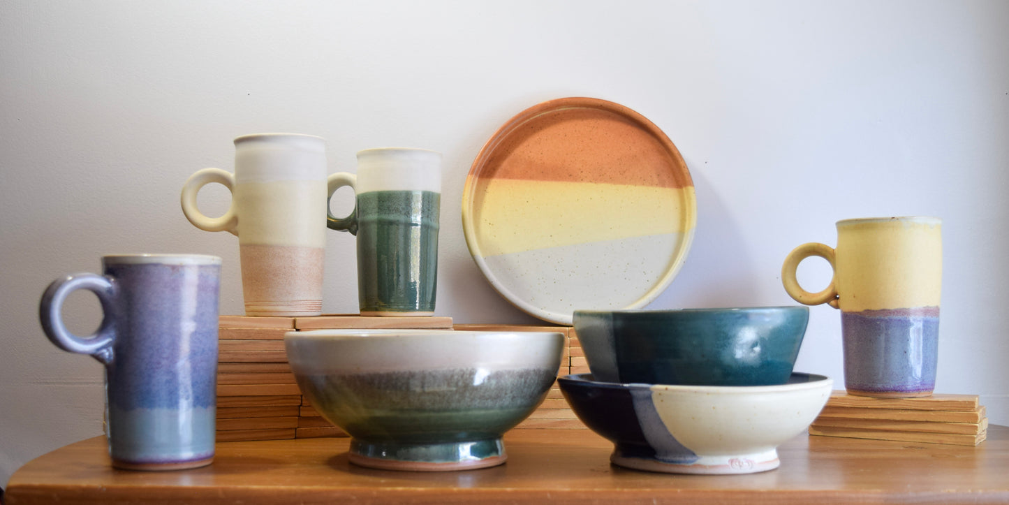 Ceramic Mug & Natural-dyed Mat | Nouveau Green