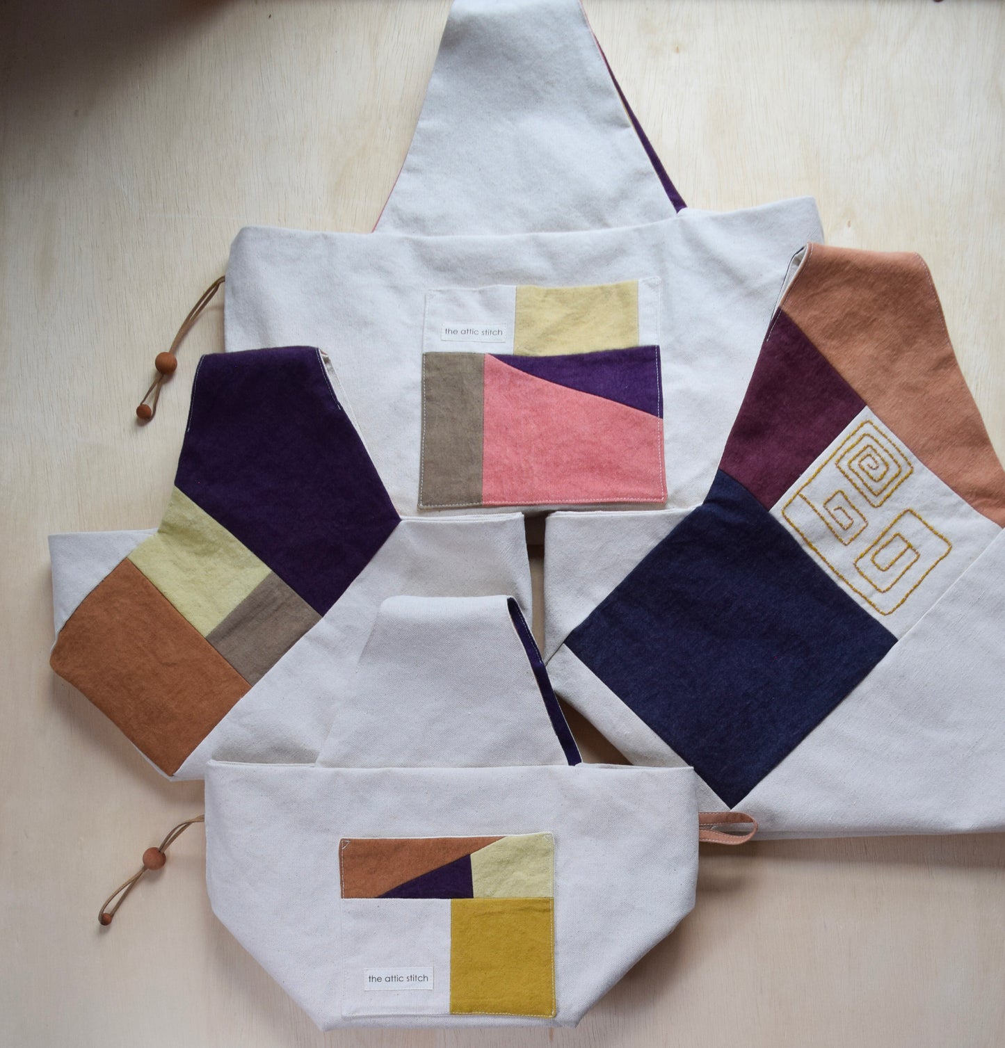 Botanical-dyed Azuma bag mini - Winter Woods