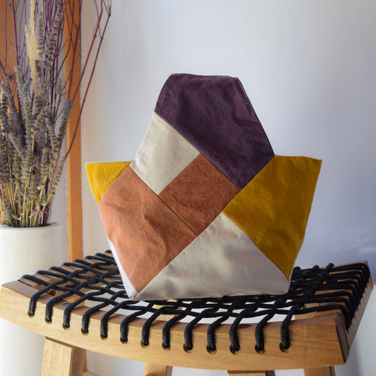 Botanical-dyed Azuma bag mini - logwood purple