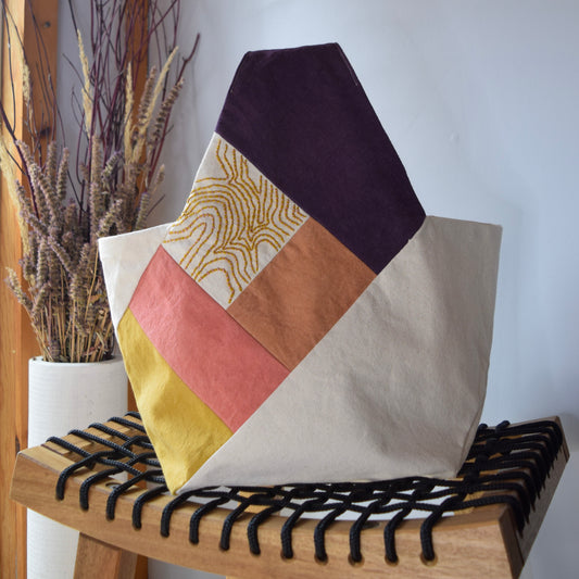 Botanical-dyed Azuma bag large - Winter Dawn