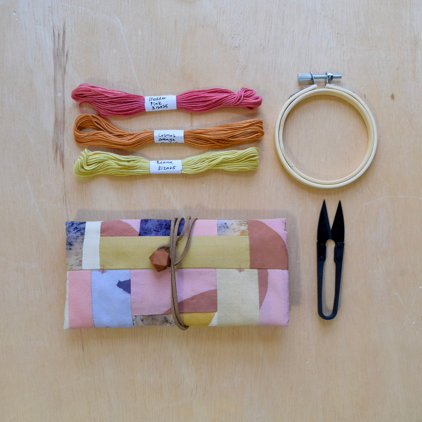 Natural dyed, Patchwork Sewing Kit | Dreaming of Spring III