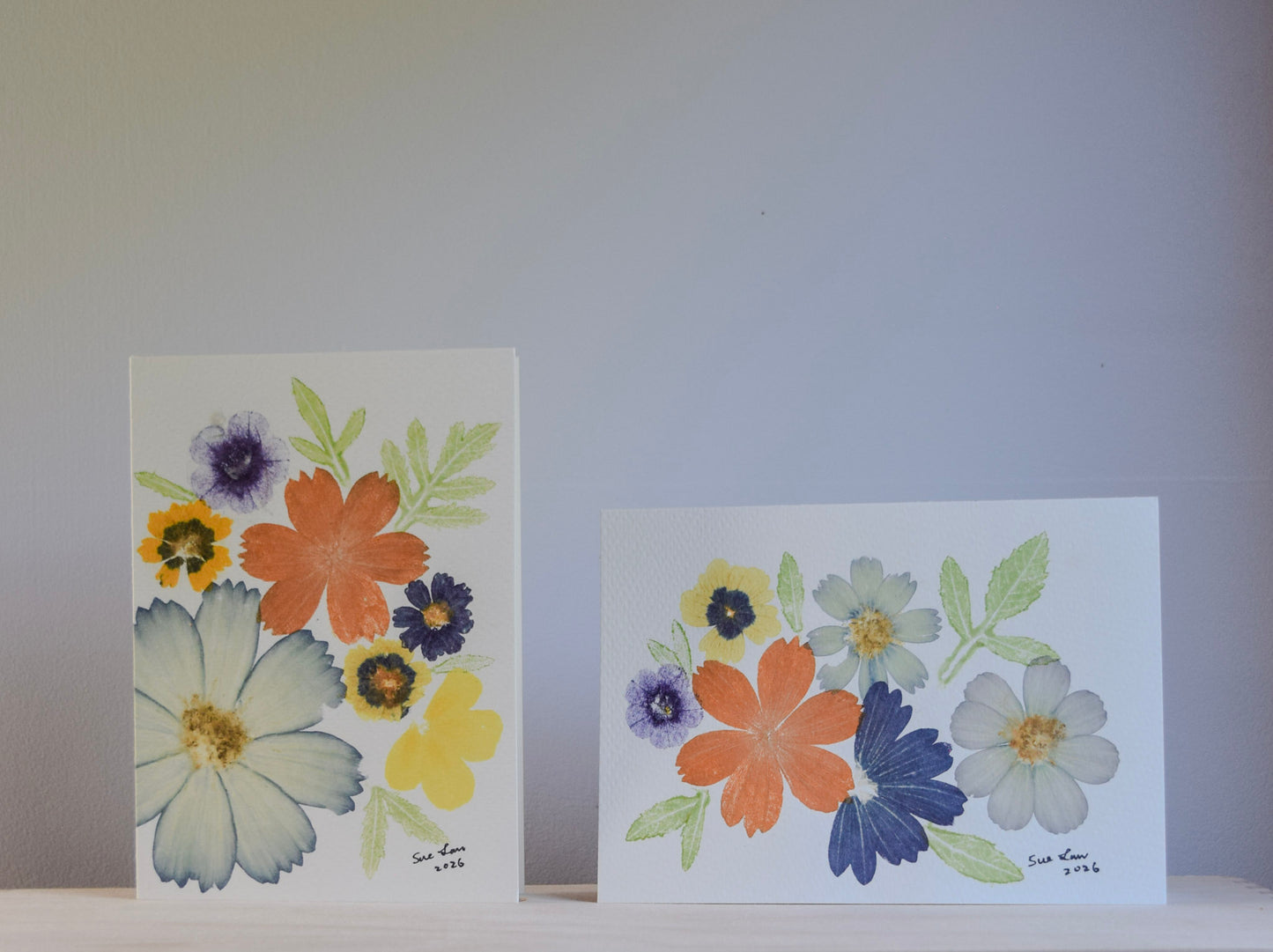 In Bloom - VI | Set of Two Eco-printed Card