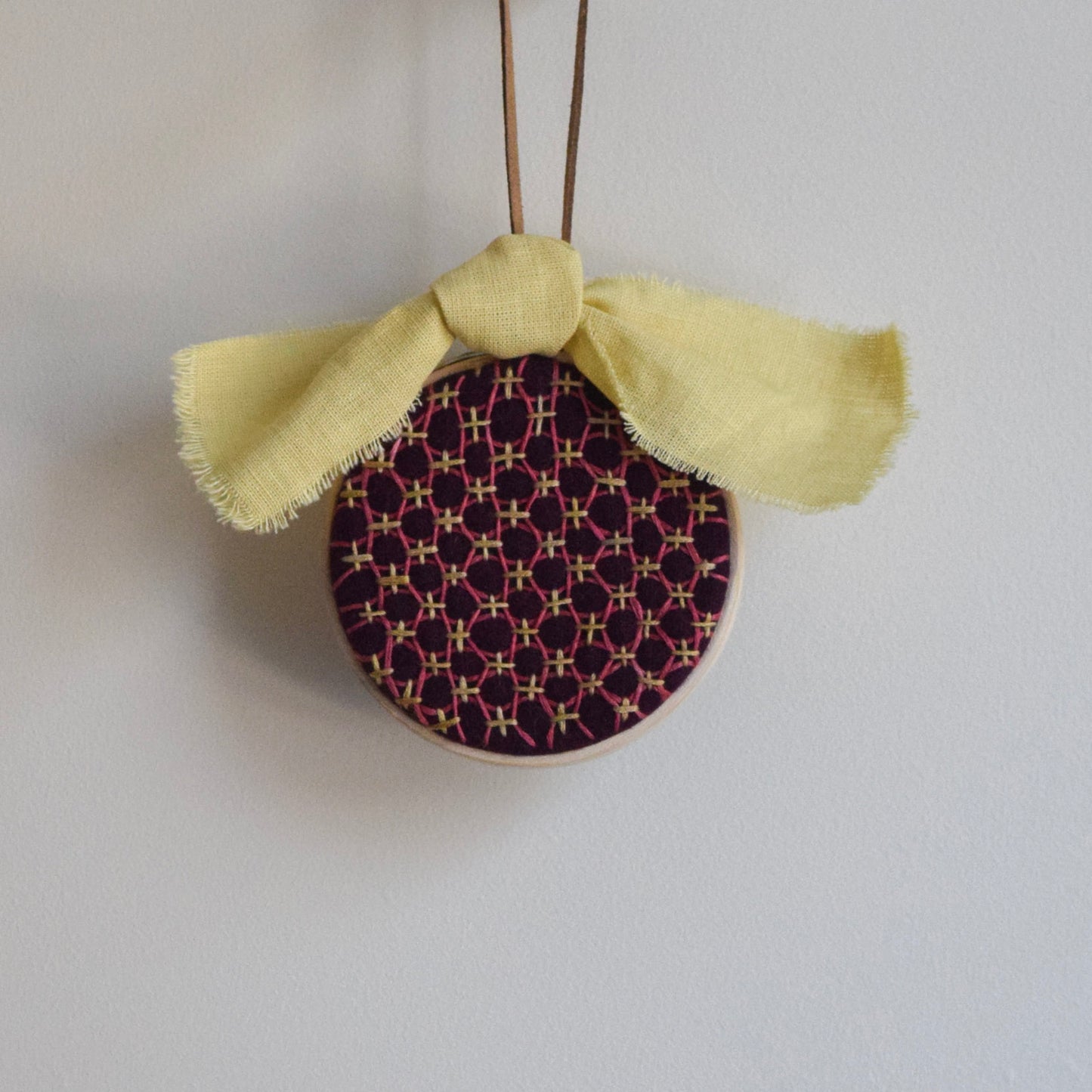 Sashiko Stitch Medallion | Plum