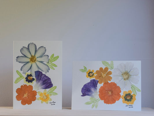 In Bloom - V | Set of Two Eco-printed Card