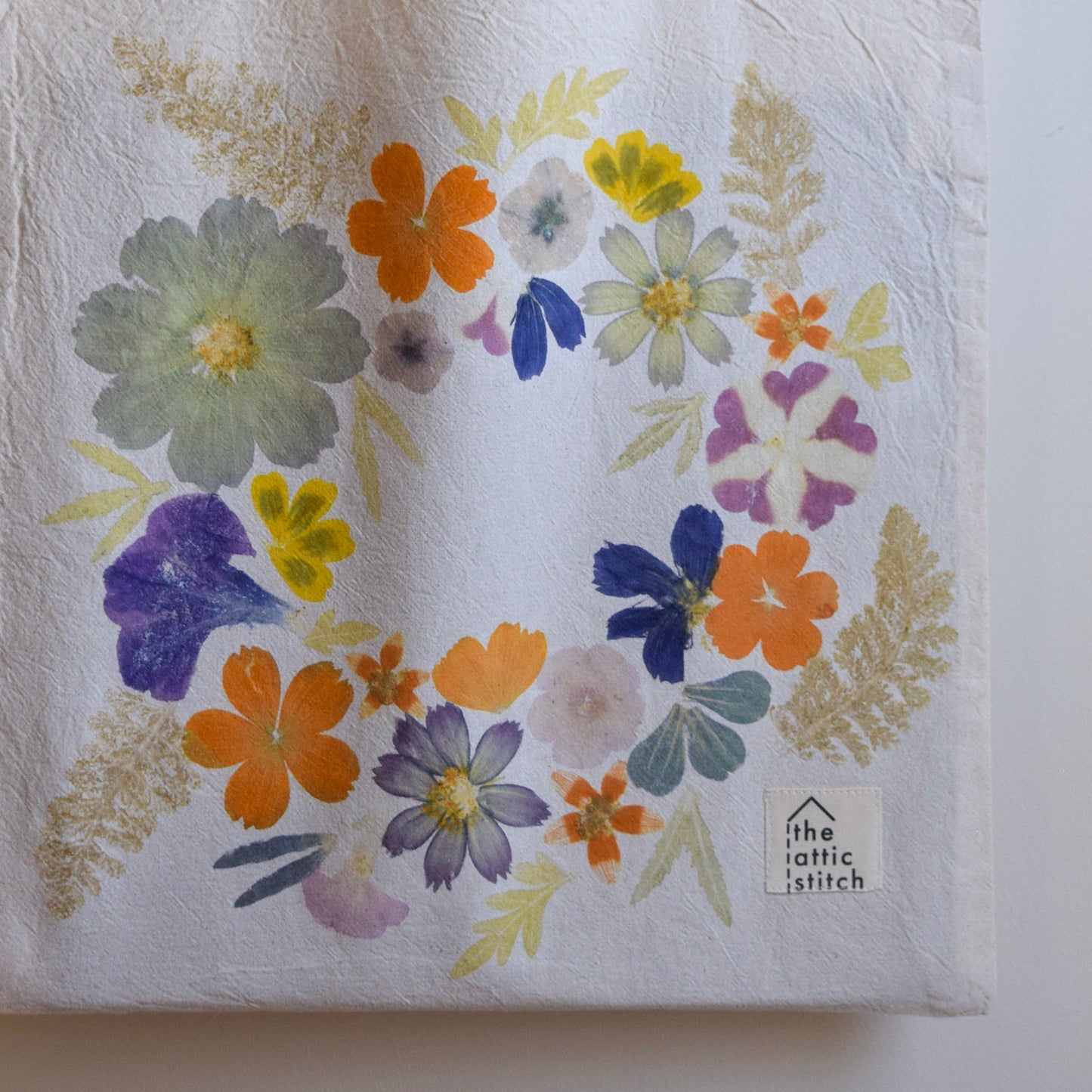 Flower Wreath IV | Eco-printed Tote Bag