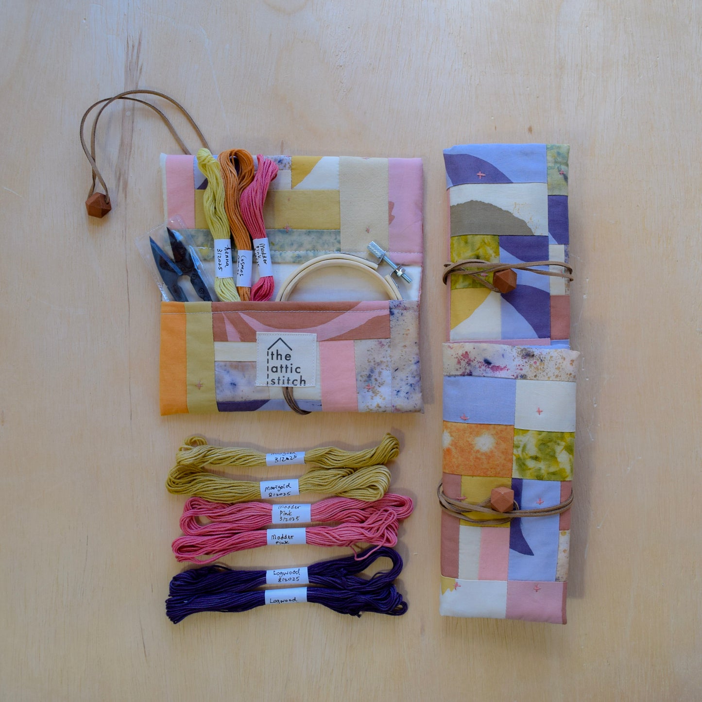 Natural dyed, Patchwork Sewing Kit | Dreaming of Spring III