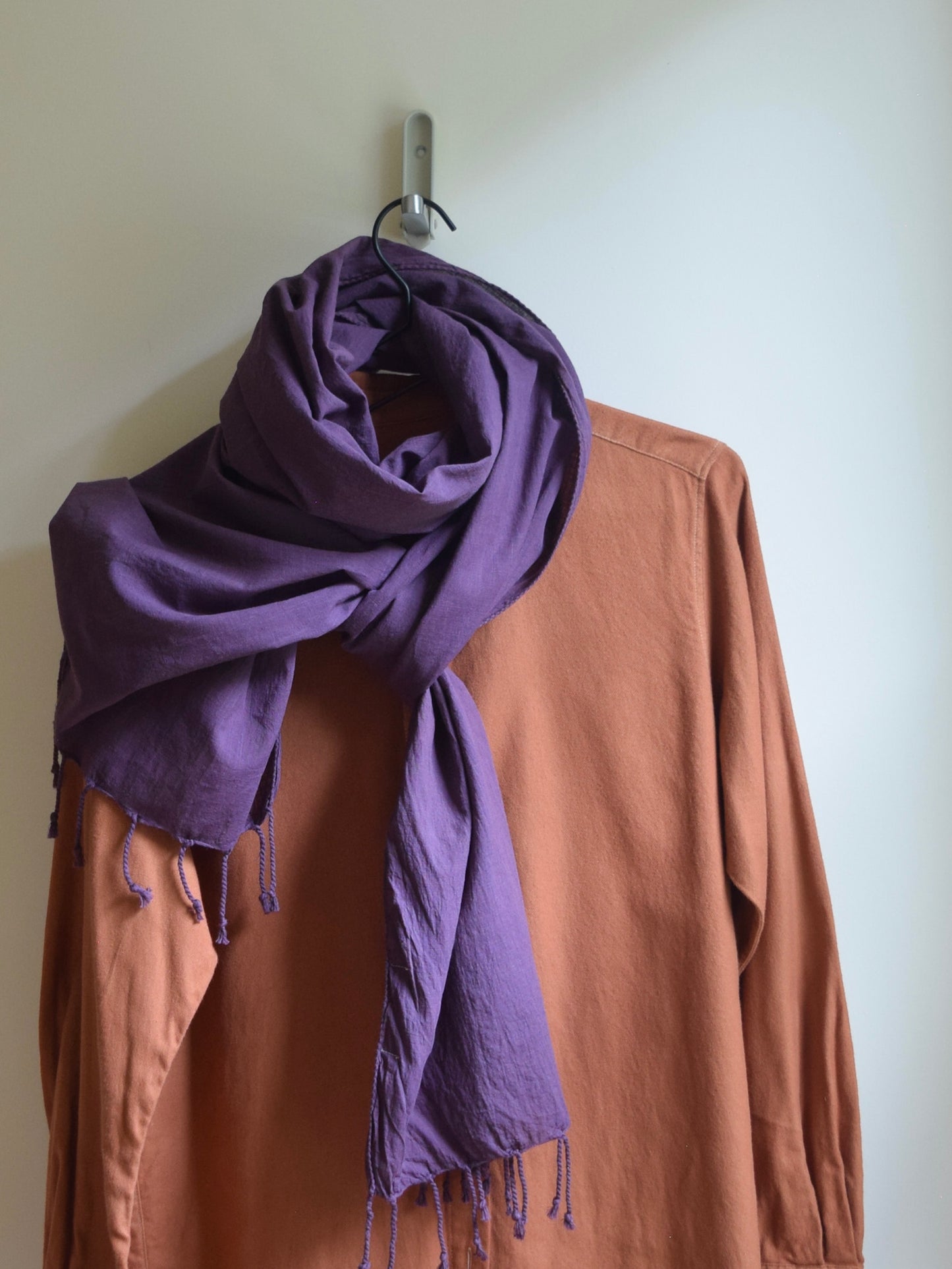 Oak, Natural-dyed Organic Flannel Tunic Shirt