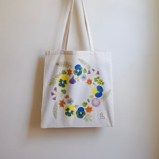 Flower Wreath V | Eco-printed Tote Bag