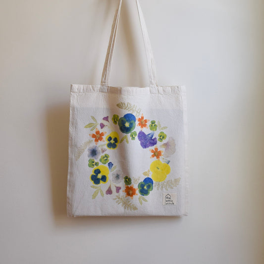 Flower Wreath VI | Eco-printed Tote Bag