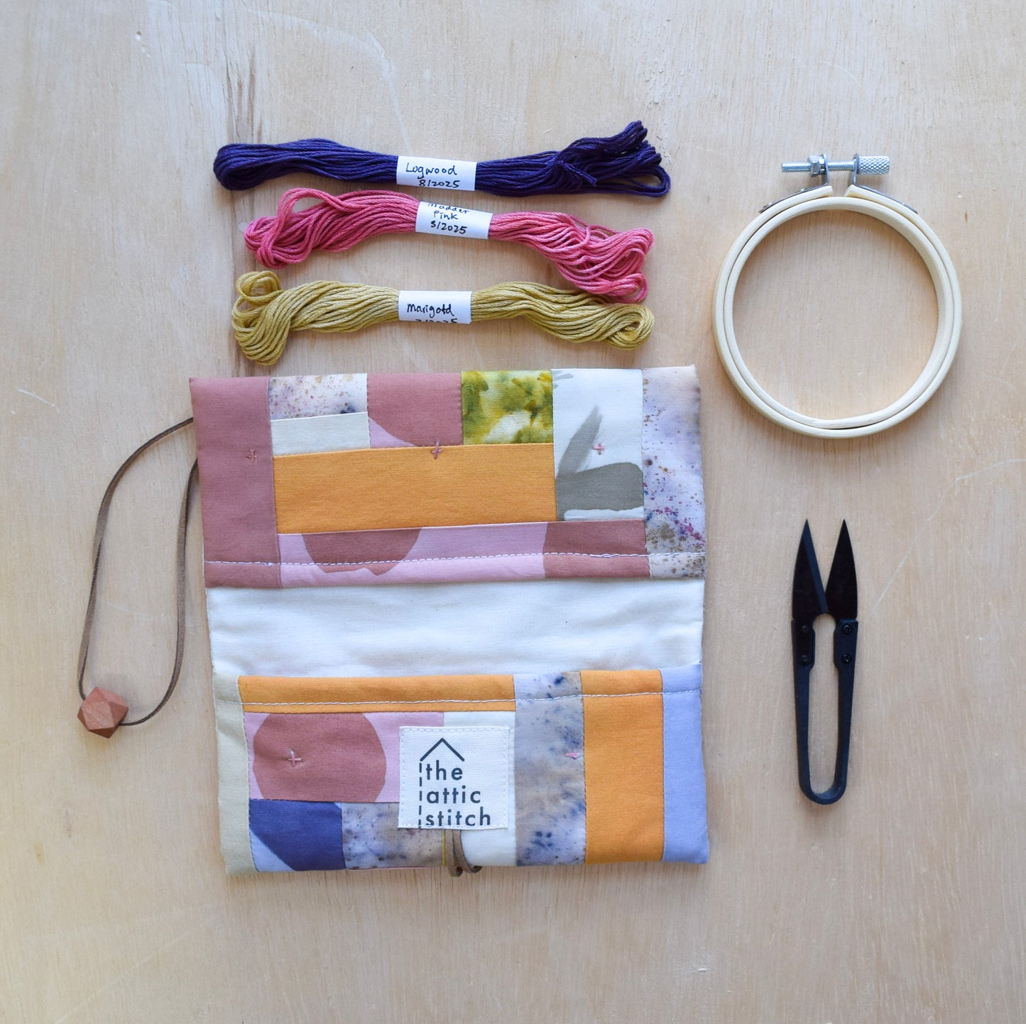 Natural dyed, Patchwork Sewing Kit | Dreaming of Spring II