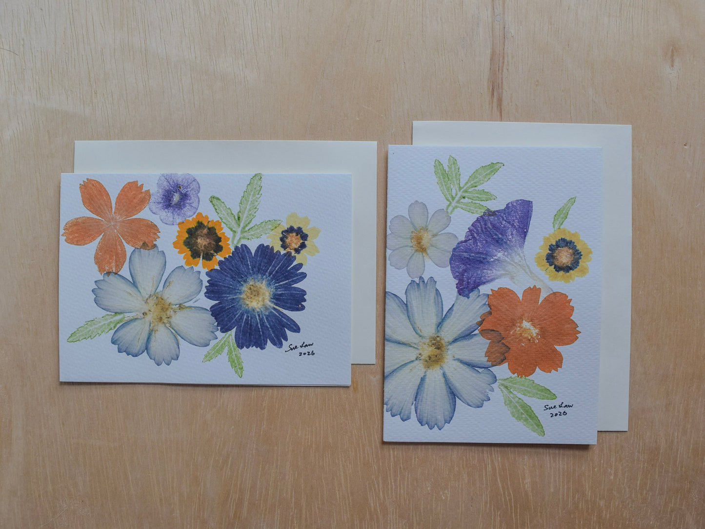 In Bloom - II | Set of Two Eco-printed Card