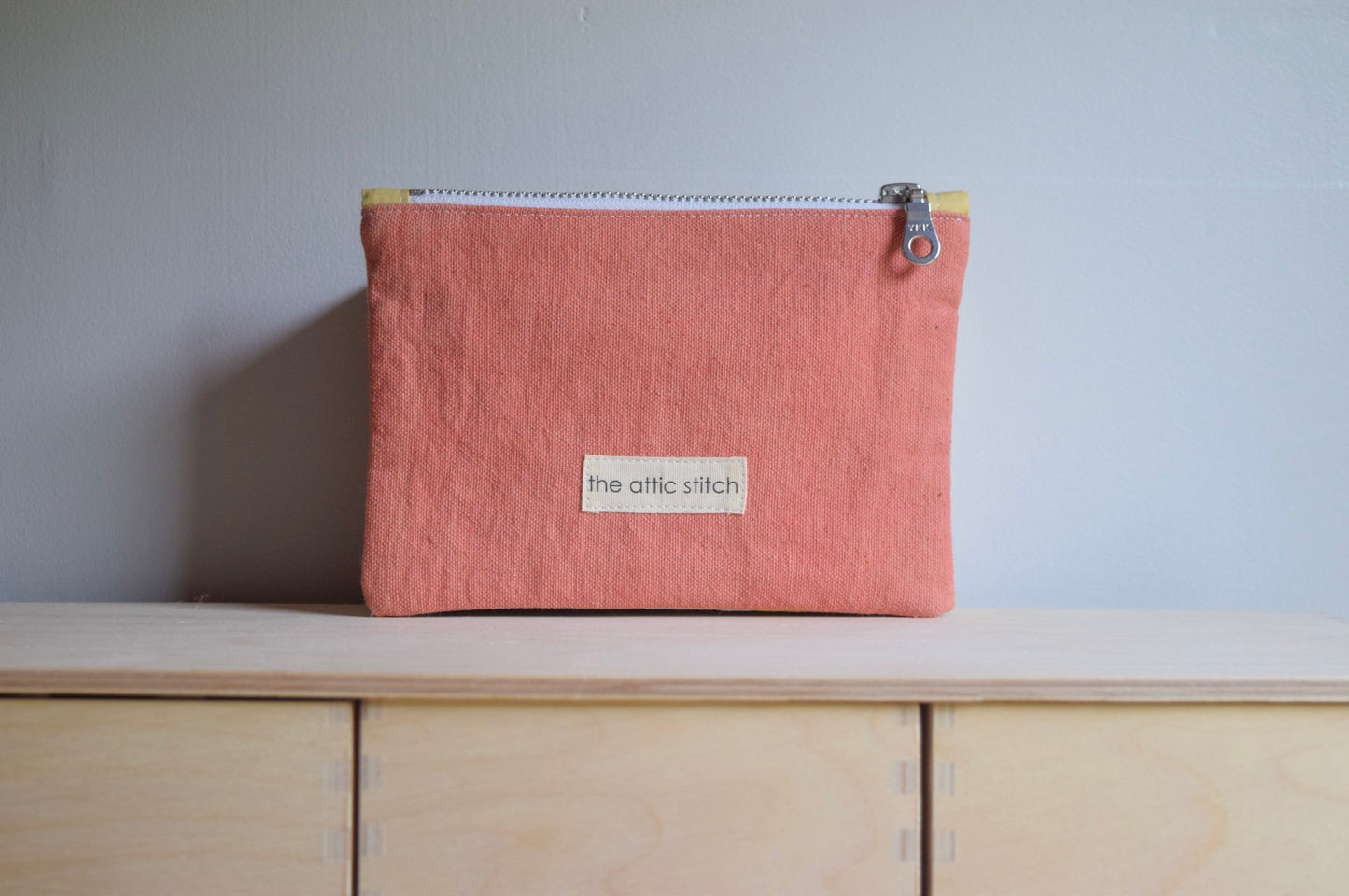 Spring Blossom I | Eco-printed Canvas Zipper Bag, Small