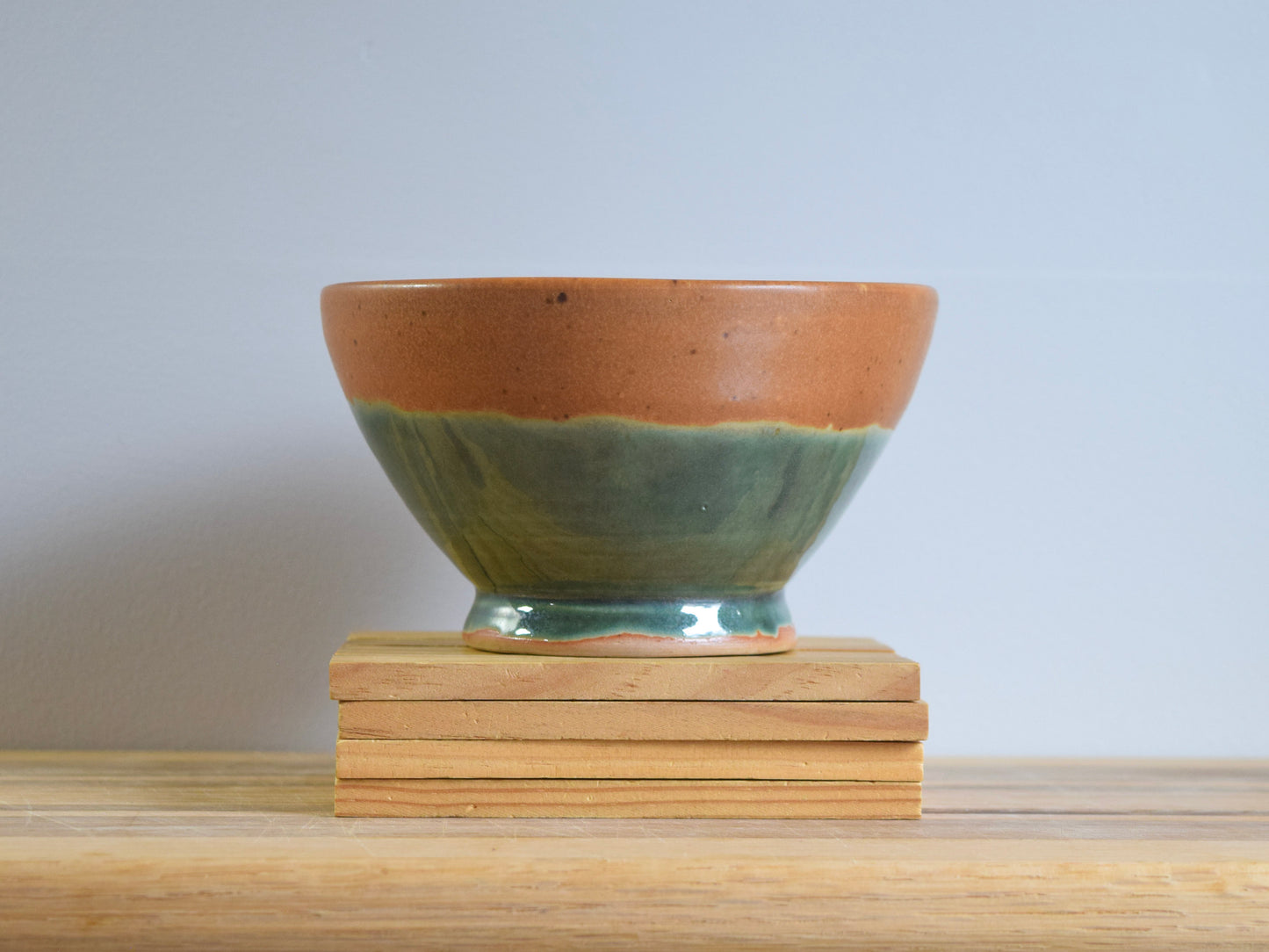 Ceramic Bowl | Nouveau Green and Toast
