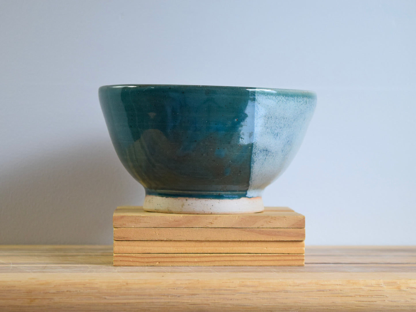 Ceramic Bowl | Evergreen and White