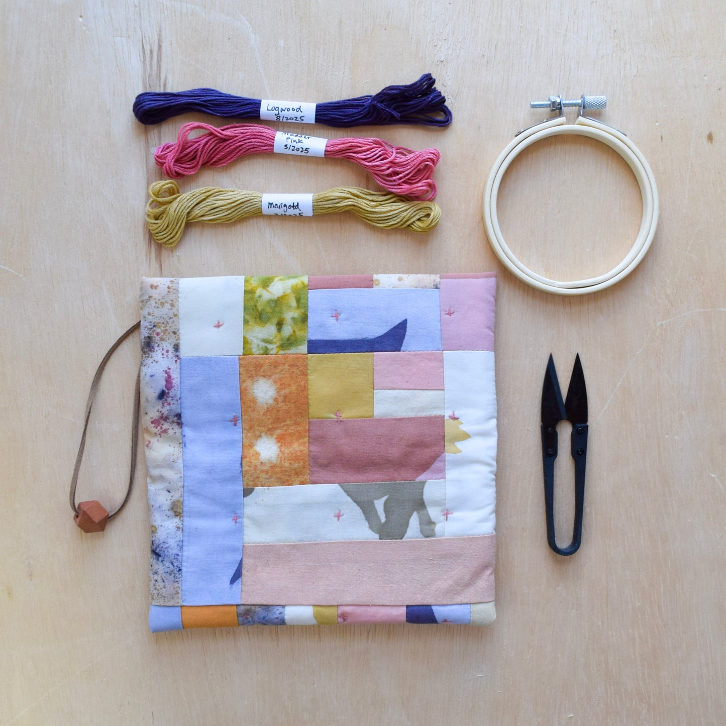 Natural dyed, Patchwork Sewing Kit | Dreaming of Spring II