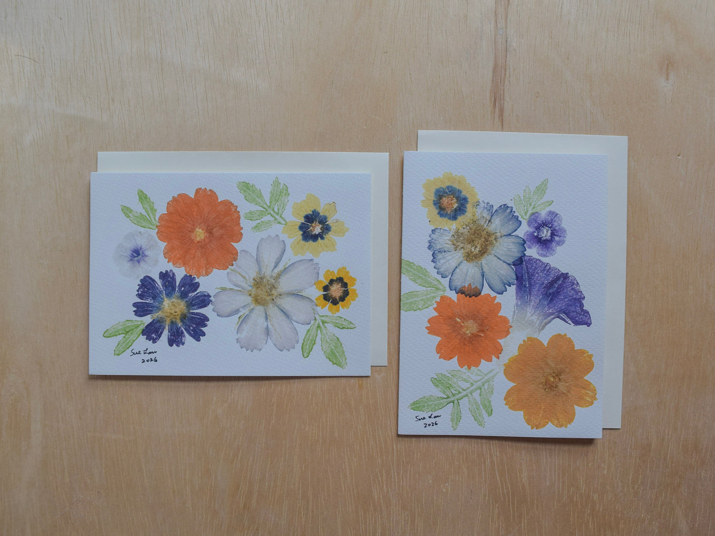 In Bloom - III | Set of Two Eco-printed Card