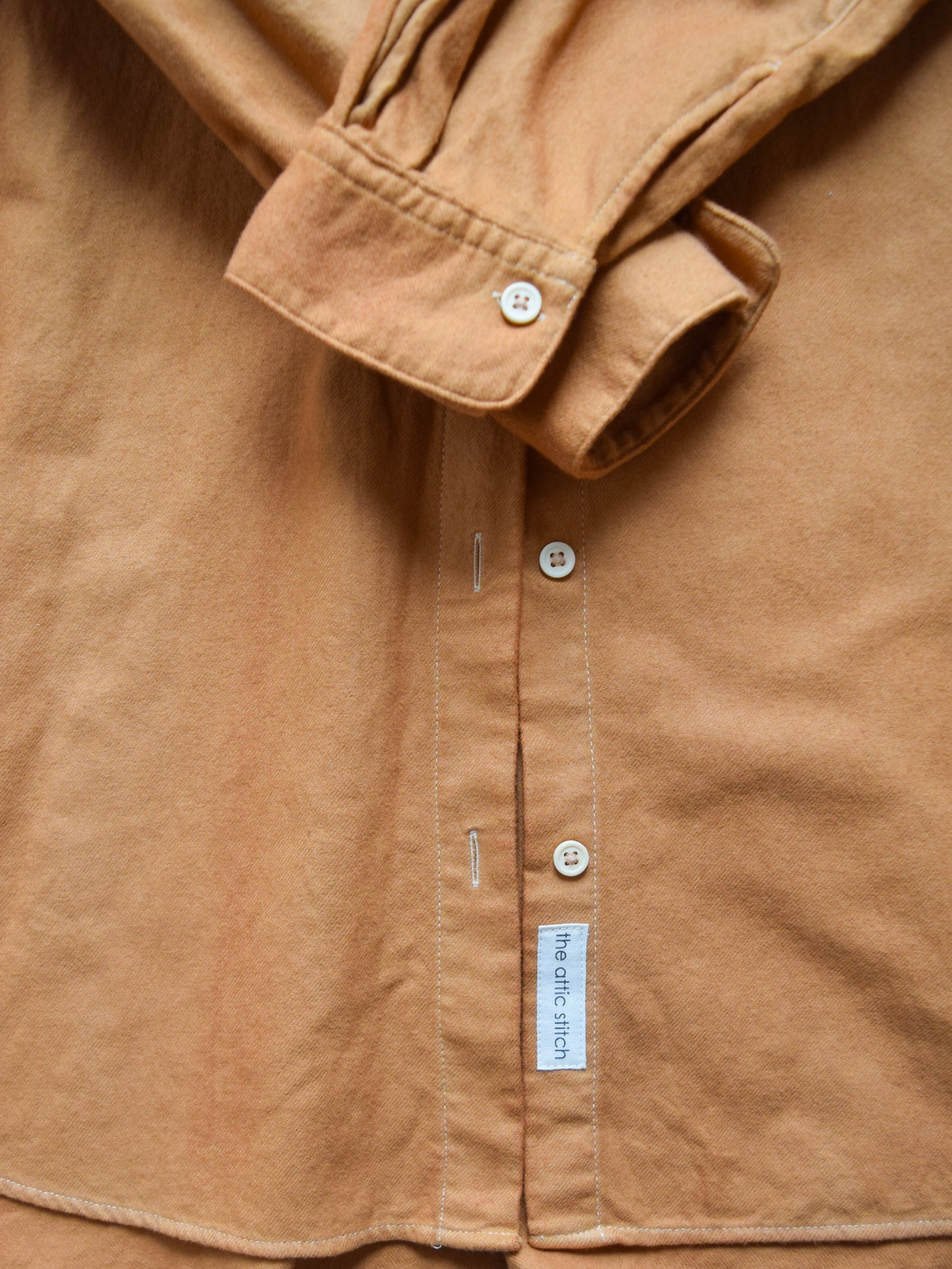 Mocha, Natural-dyed Organic Flannel Tunic Shirt