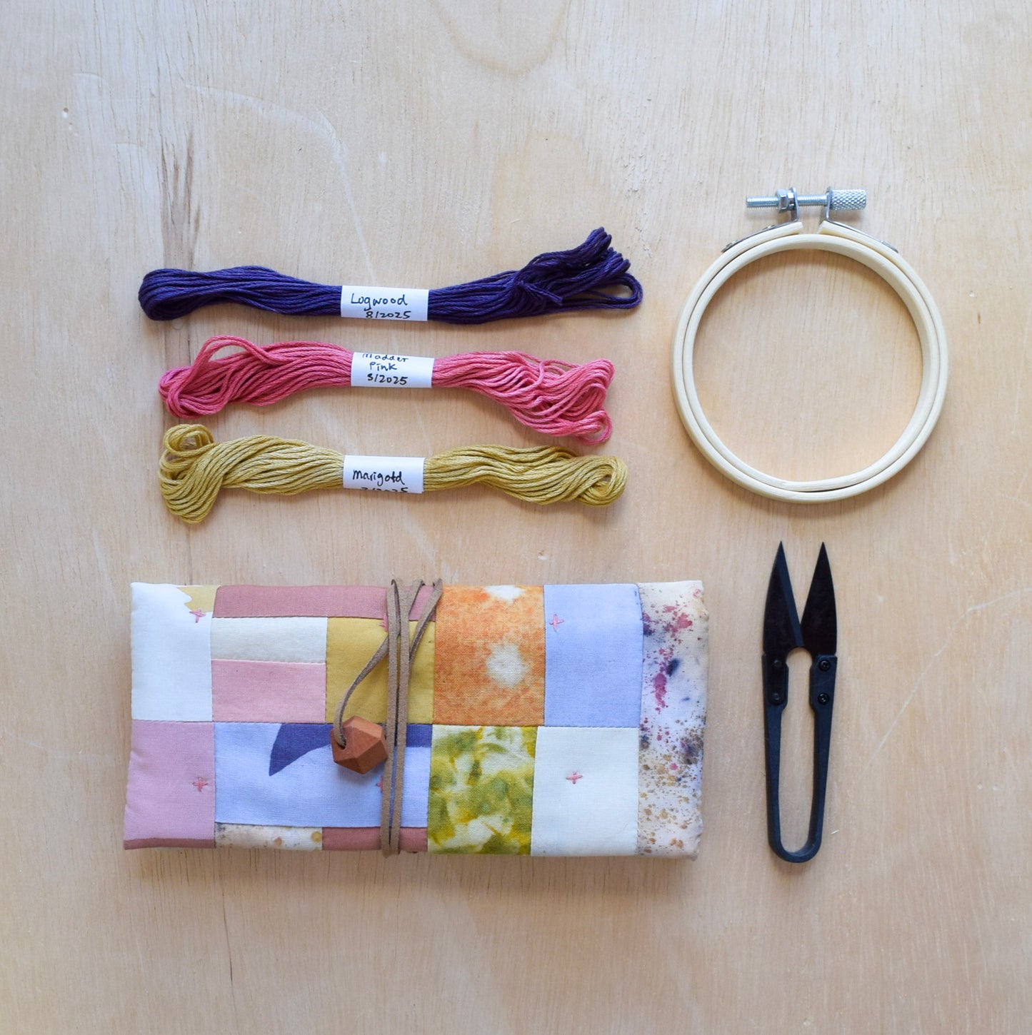 Natural dyed, Patchwork Sewing Kit | Dreaming of Spring II
