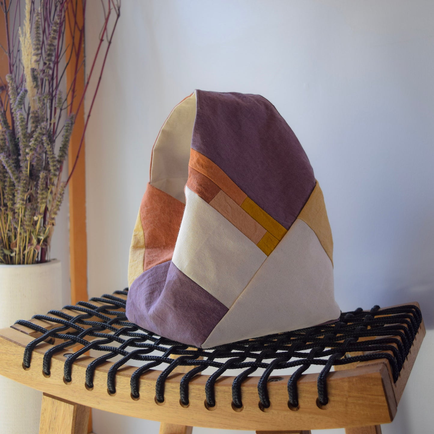 Botanical-dyed Azuma bag mini - lavender purple