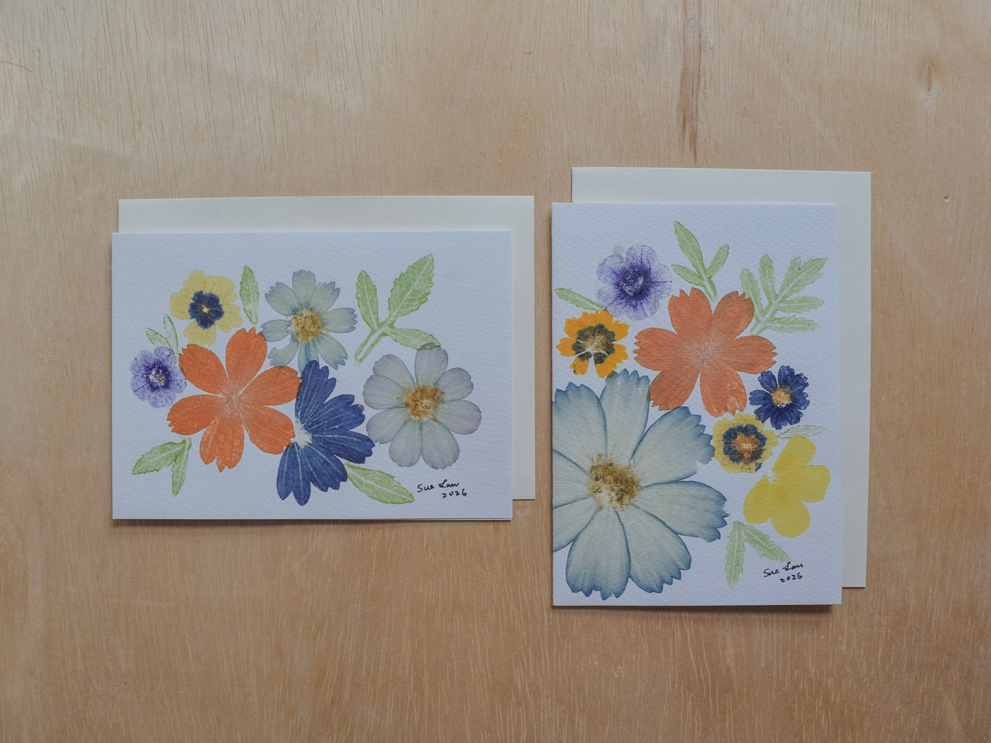 In Bloom - VI | Set of Two Eco-printed Card