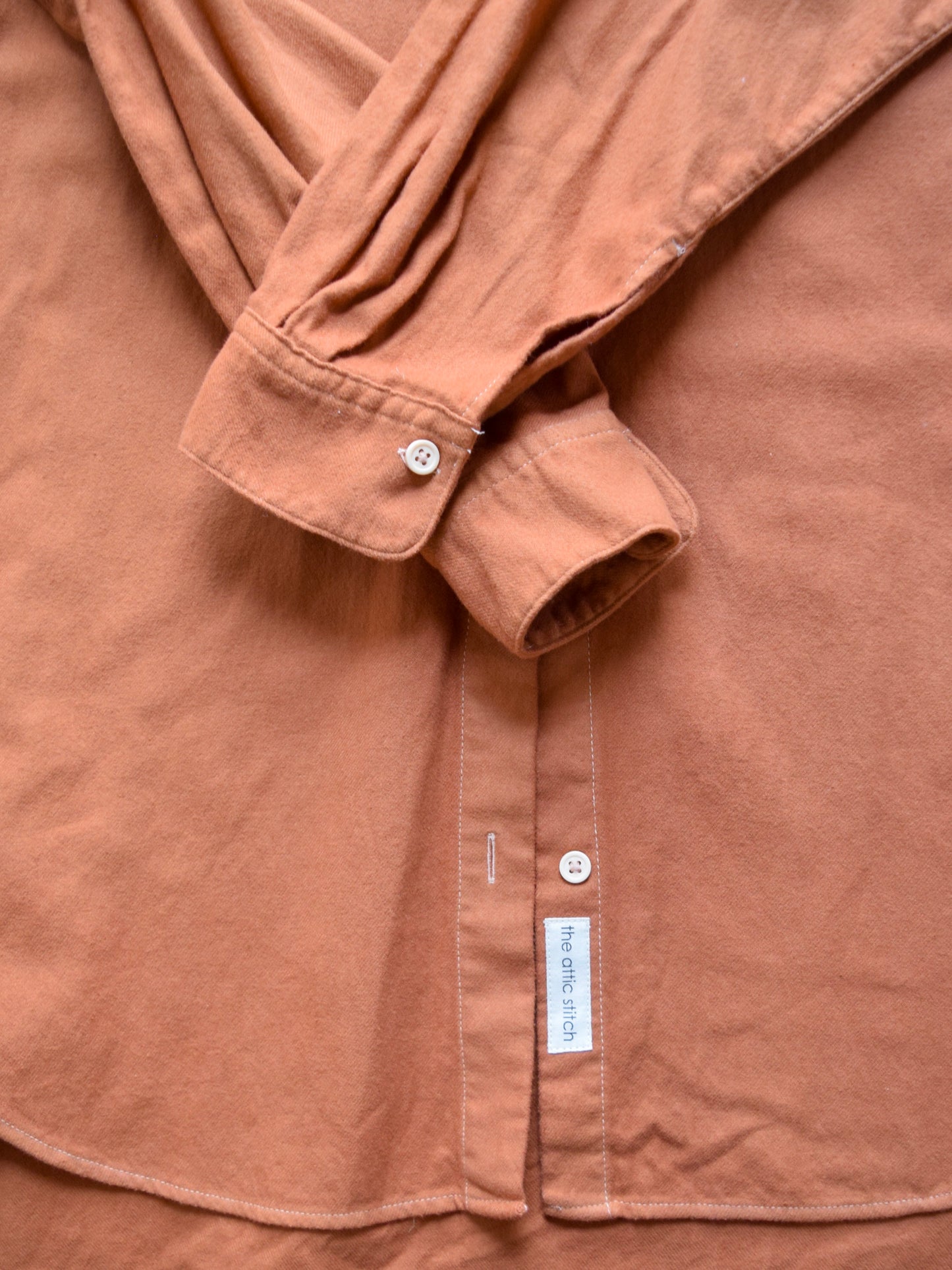 Oak, Natural-dyed Organic Flannel Tunic Shirt
