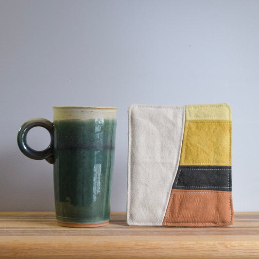 Ceramic Mug & Natural-dyed Mat | Nouveau Green