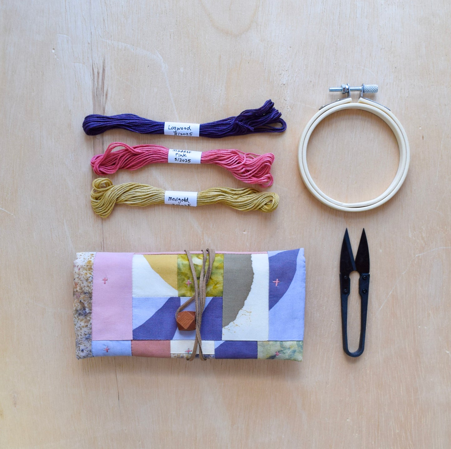 Natural dyed, Patchwork Sewing Kit | Dreaming of Spring I