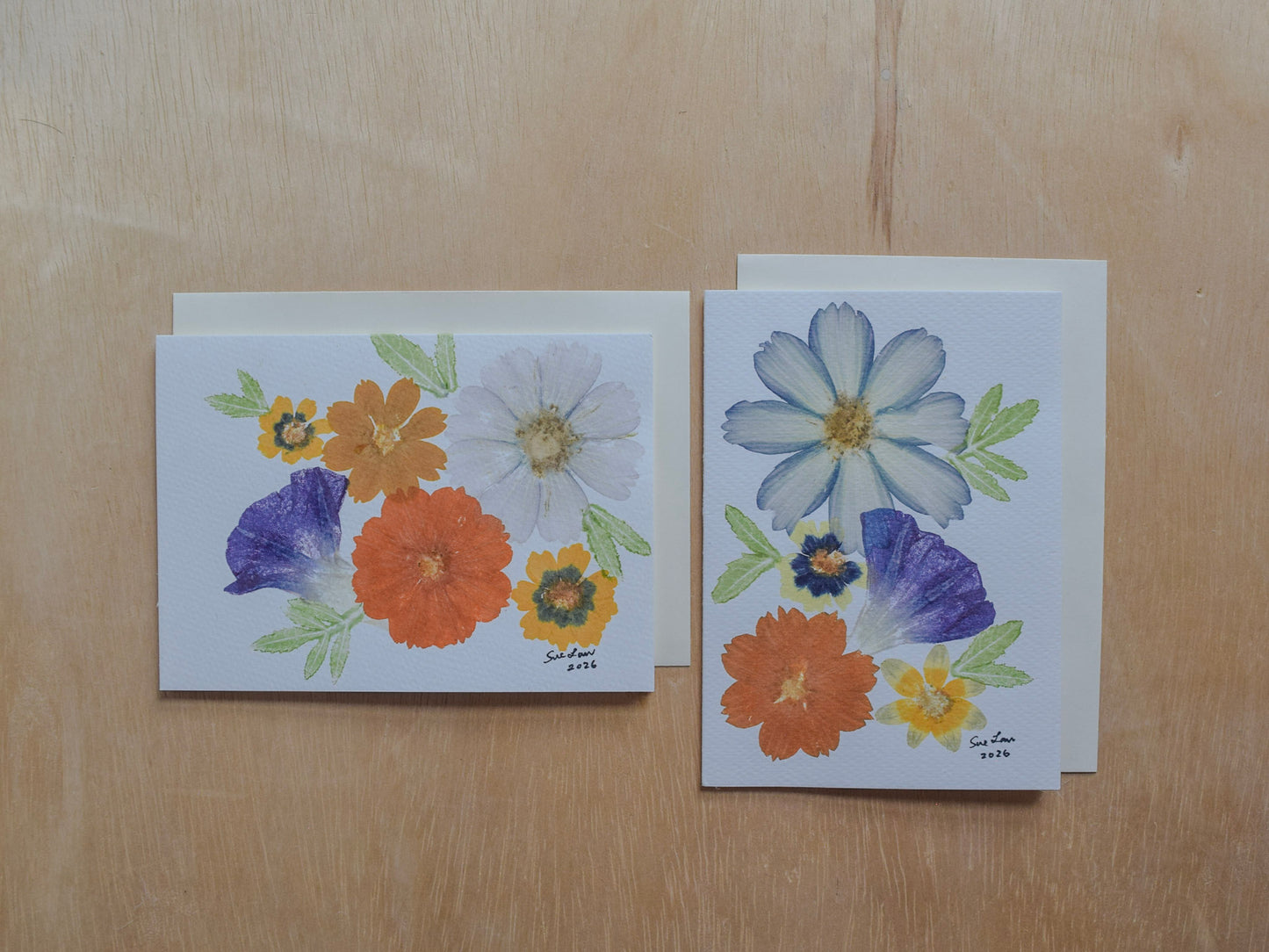 In Bloom - V | Set of Two Eco-printed Card