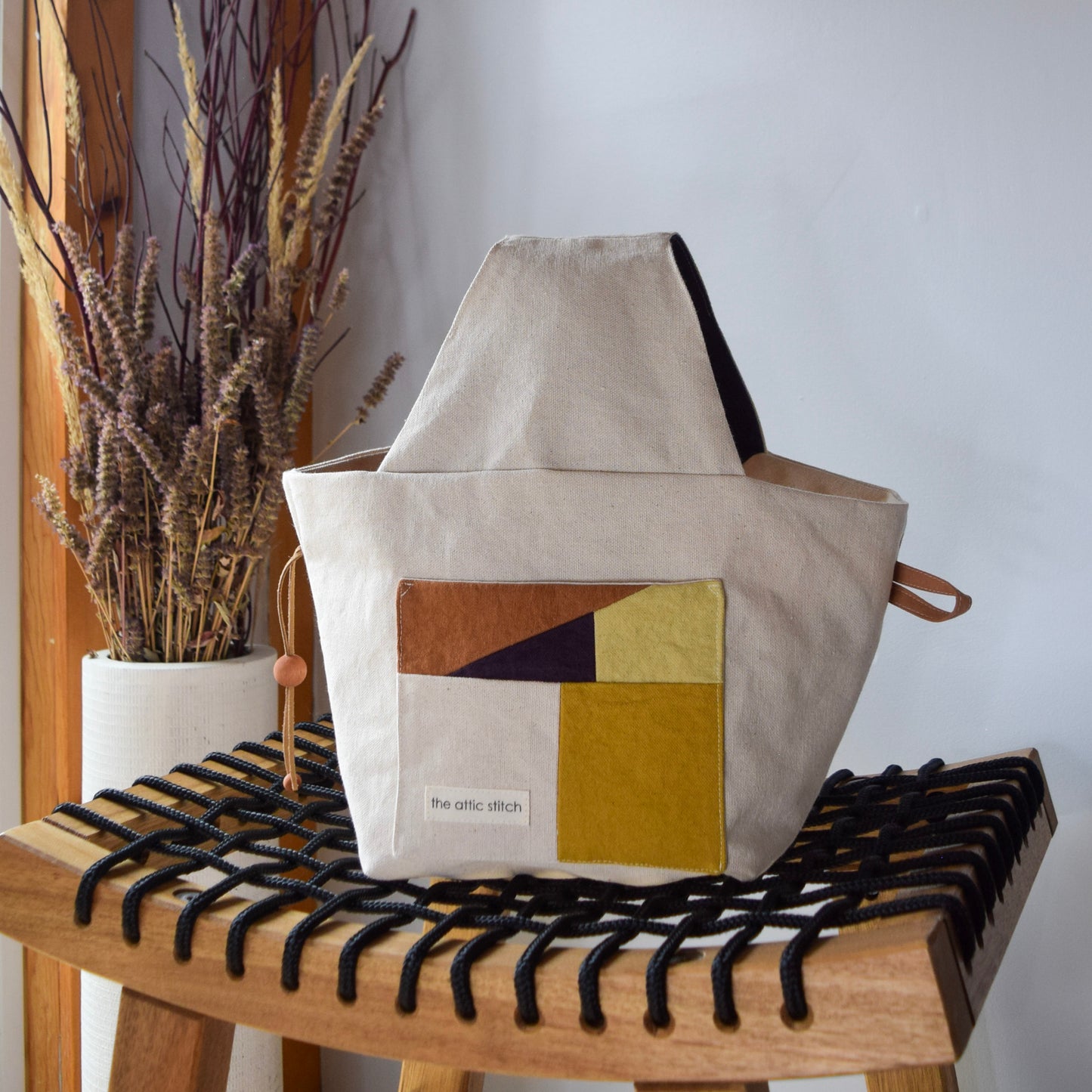 Botanical-dyed Azuma bag mini - Winter Woods