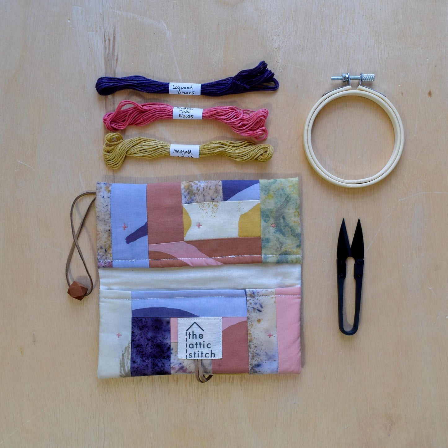 Natural dyed, Patchwork Sewing Kit | Dreaming of Spring I