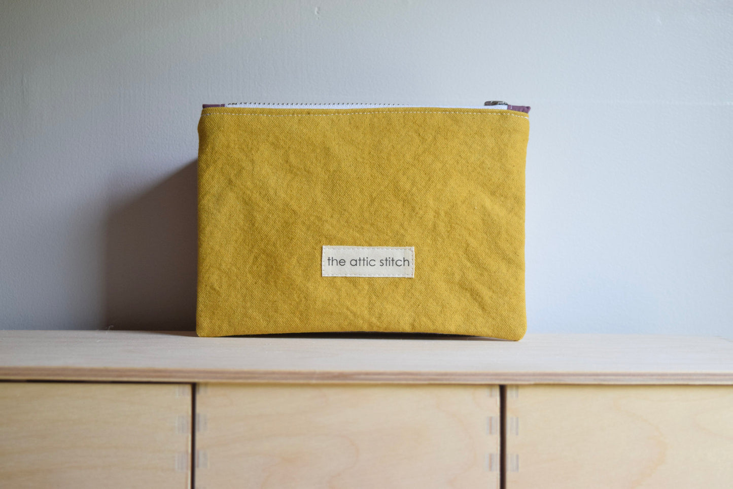 Spring Blossom III | Eco-printed Canvas Zipper Bag, Small