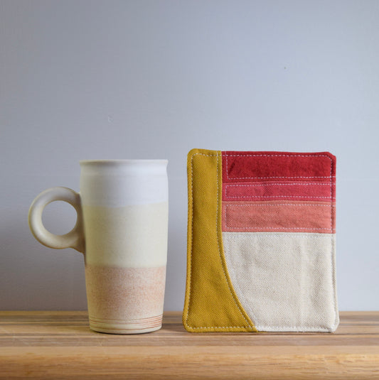 Ceramic Mug & Natural-dyed Mat | Sun and Sand