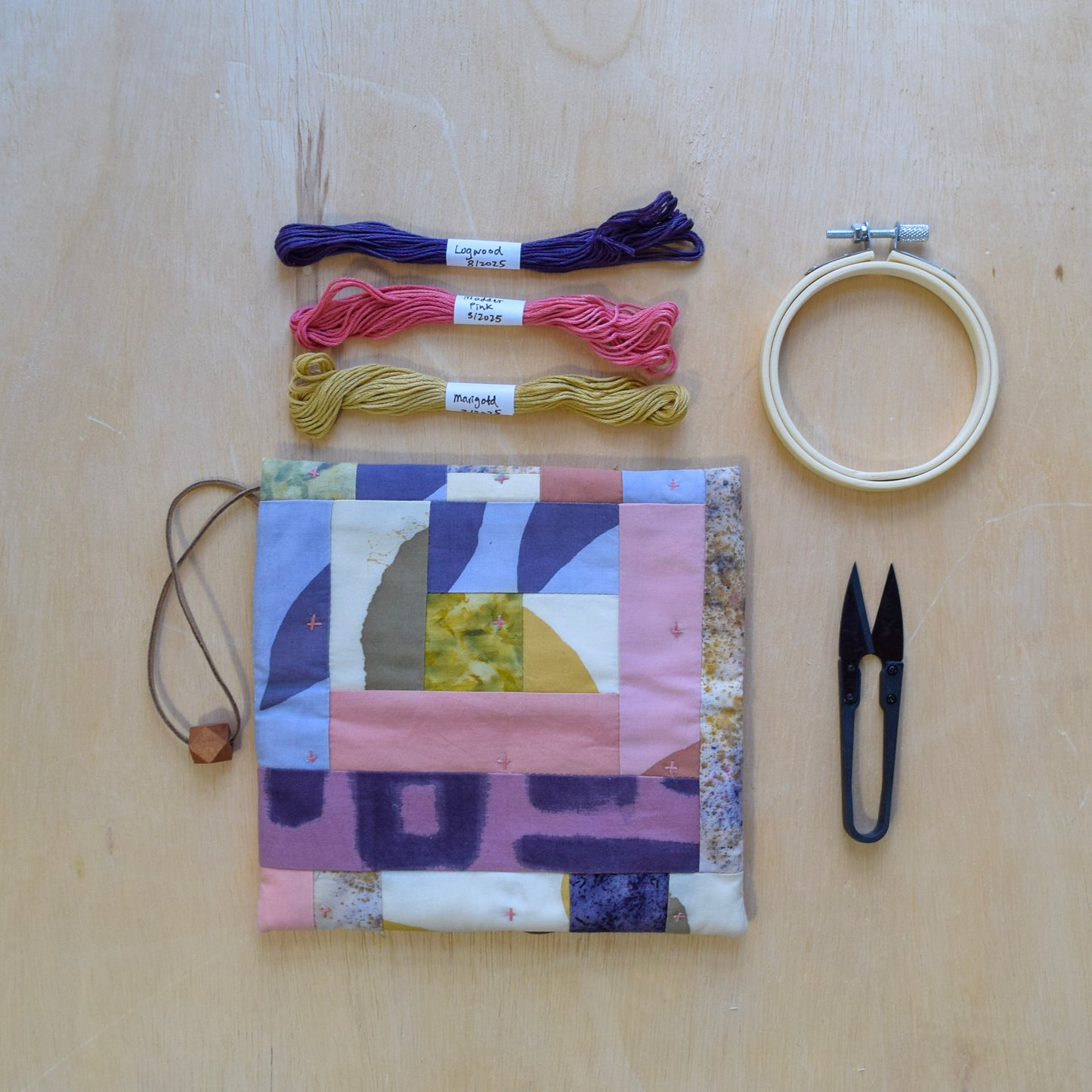 Natural dyed, Patchwork Sewing Kit | Dreaming of Spring I