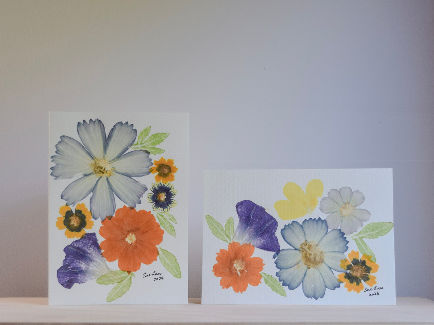 In Bloom - I | Set of Two Eco-printed Card