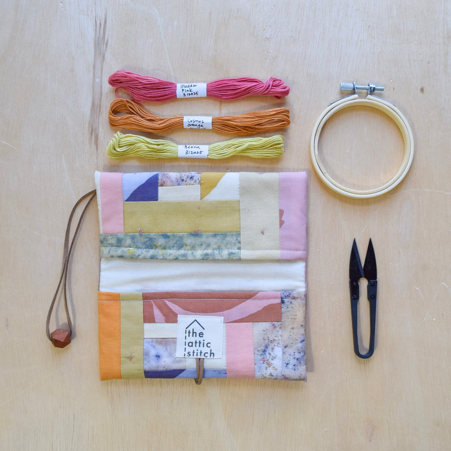 Natural dyed, Patchwork Sewing Kit | Dreaming of Spring III