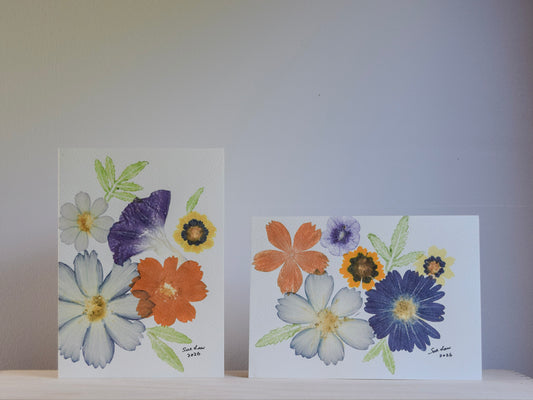 In Bloom - II | Set of Two Eco-printed Card