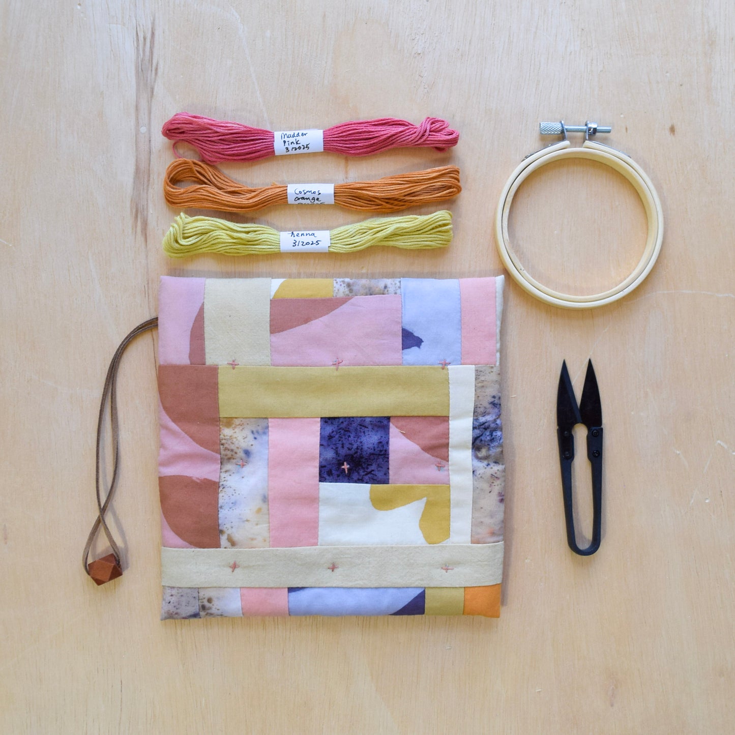 Natural dyed, Patchwork Sewing Kit | Dreaming of Spring III