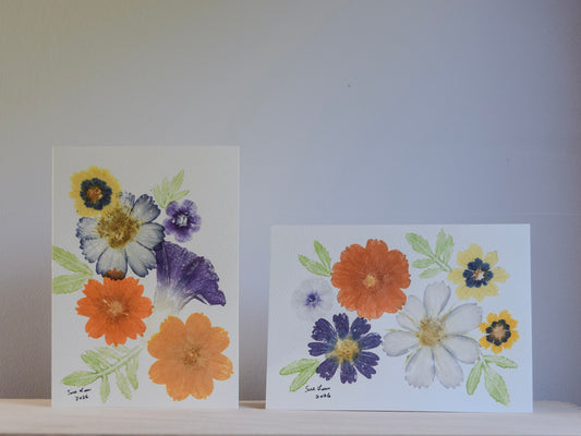 In Bloom - III | Set of Two Eco-printed Card