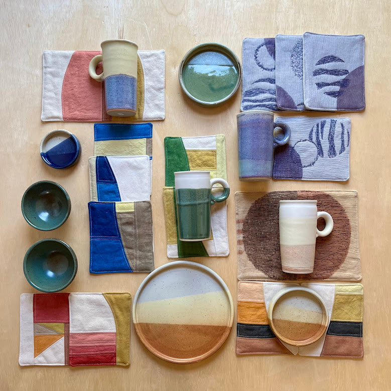 Textile Meets Ceramics | Amy James X the attic stitch