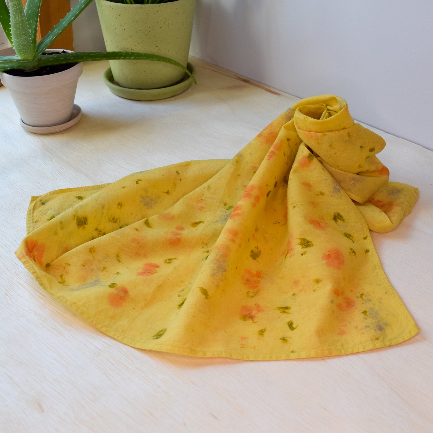 Flora printed bandanna - Lemon Queen