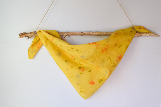 Flora printed bandanna - Lemon Queen
